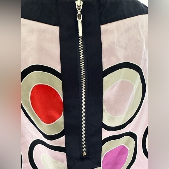 Carlisle Silk Sleeveless Blouse Geometric‎ Circles Size 14 - Picture 7 of 10